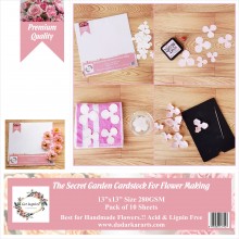 White 13"x13" The Secret Garden Cardstock For Flower Making Pack of 10 Sheets