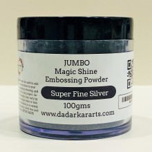 Jumbo Magic Shine Embossing Powder- Super Fine Silver 100gms Jar