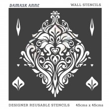 Damask Anne Home Decor Designer Reusable Stencil 45cmsx45cms