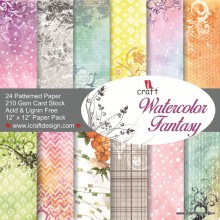 Watercolor Fantasy Paper Pad 12"X 12" By Icraft