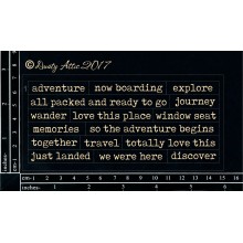 Wordplay Adventure BLACK 6"x3" Chipboards
