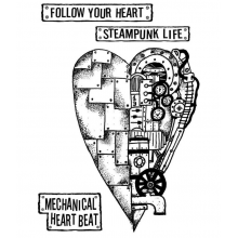 Stamp cm. 15x20 - Mechanical heart By Stamperia