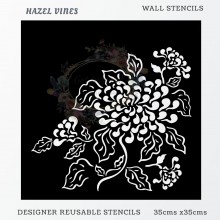 Hazel Vines Home Decor Designer Reusable Stencil 35cmsx35cms