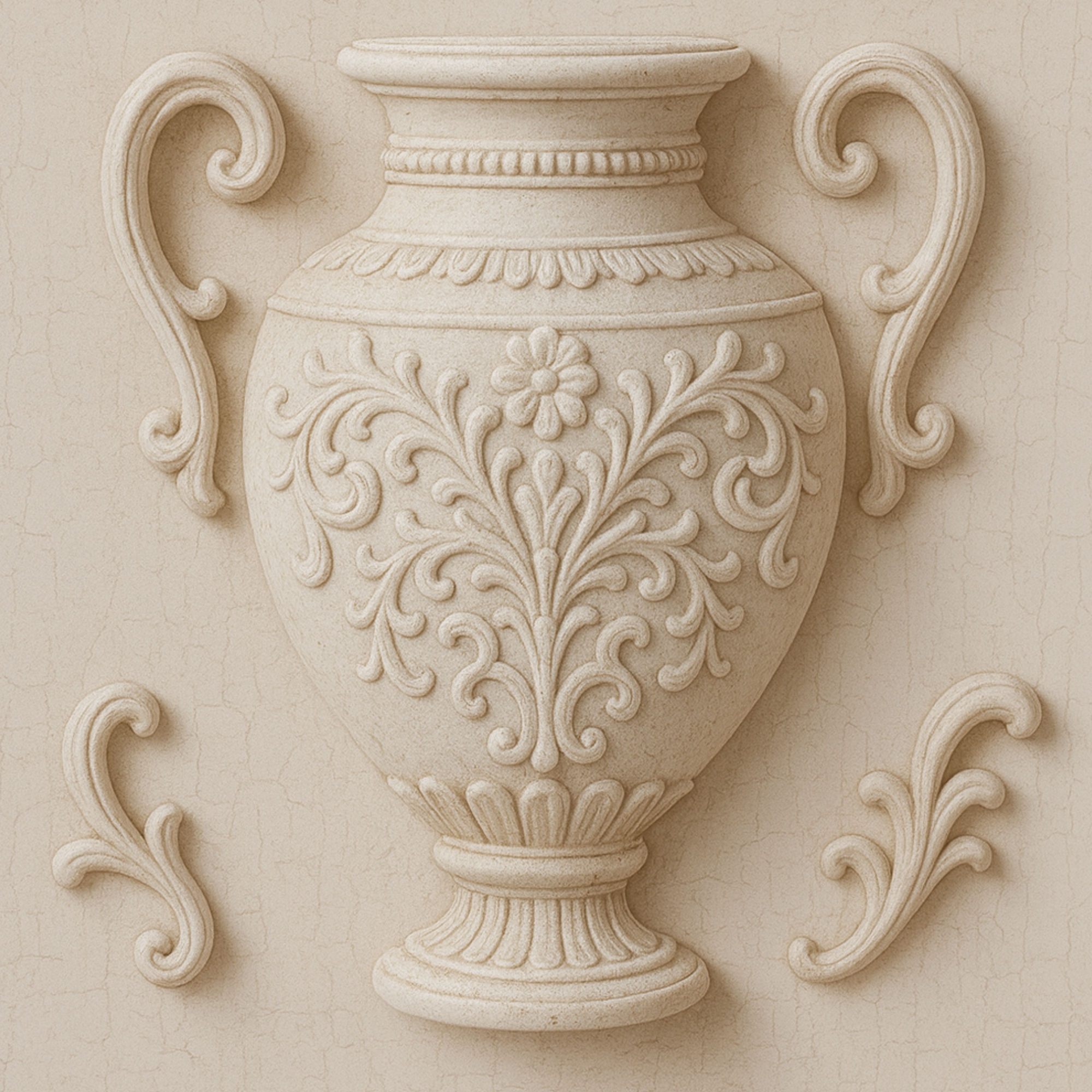 Magestic Amphora mold by Get Inspired  mold 7x7 inch