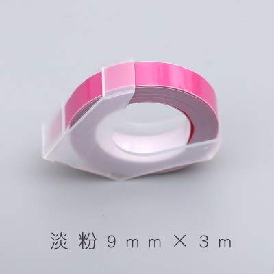 Motex Supplement DIY Cutting Embossing tag Machine Decoration Scrapbooking Marker Korean Stationery Label Tape , 9 mm X 3 m , Pink