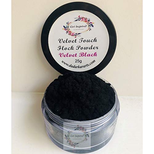 Velvet Black Velvet Touch Flock Powder by Get Inspired- 25ml Jar