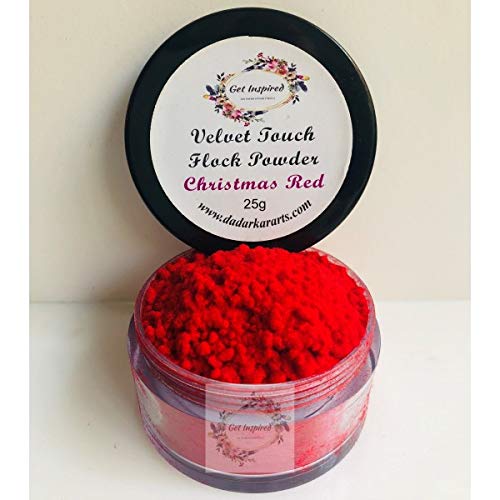 Christmas Red Velvet Touch Flock Powder by Get Inspired- 25ml Jar
