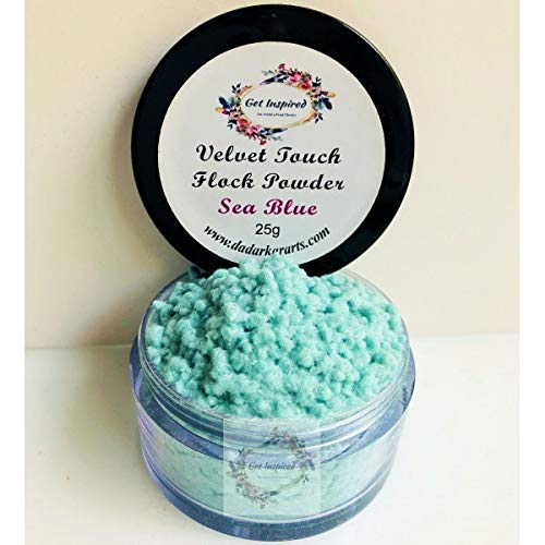 Sea Blue Velvet Touch Flock Powder by Get Inspired- 25ml Jar