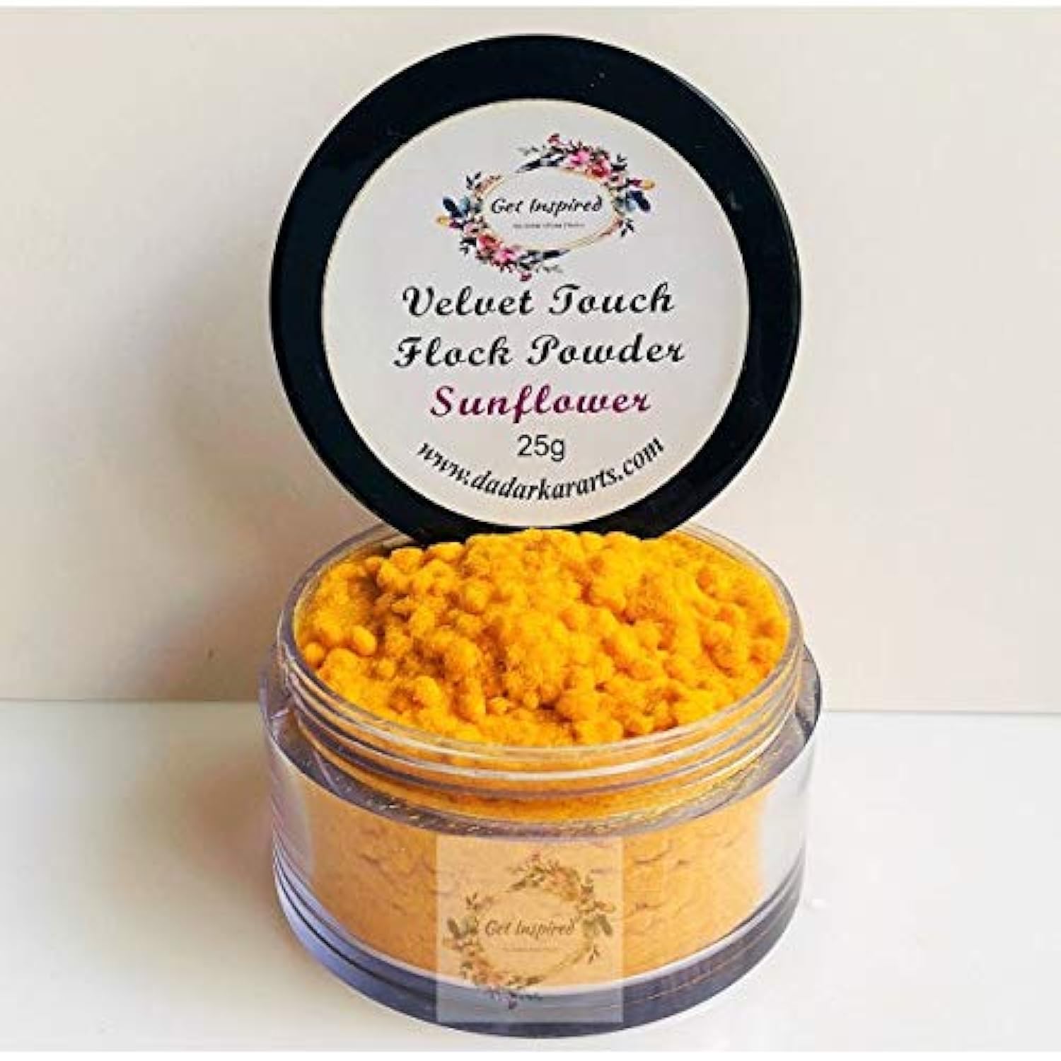 Sunflower Yellow Velvet Touch Flock Powder by Get Inspired- 25ml Jar