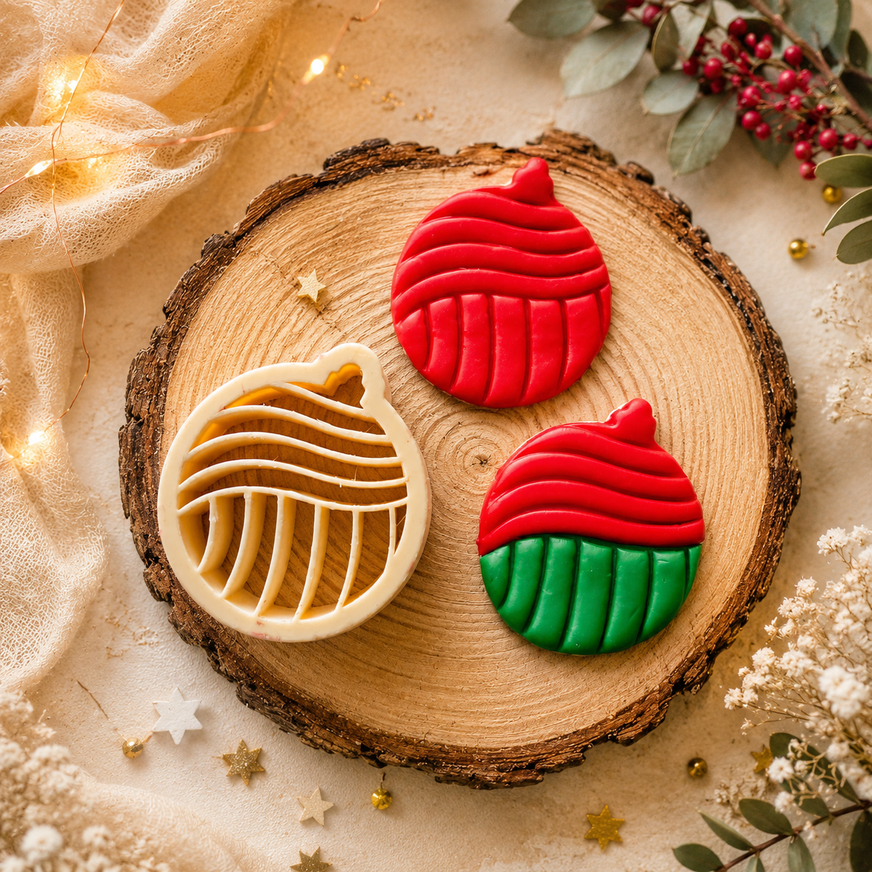 Christmas Charm Clay Cutters Set of 4 for Jewelry Making by Get Inspired