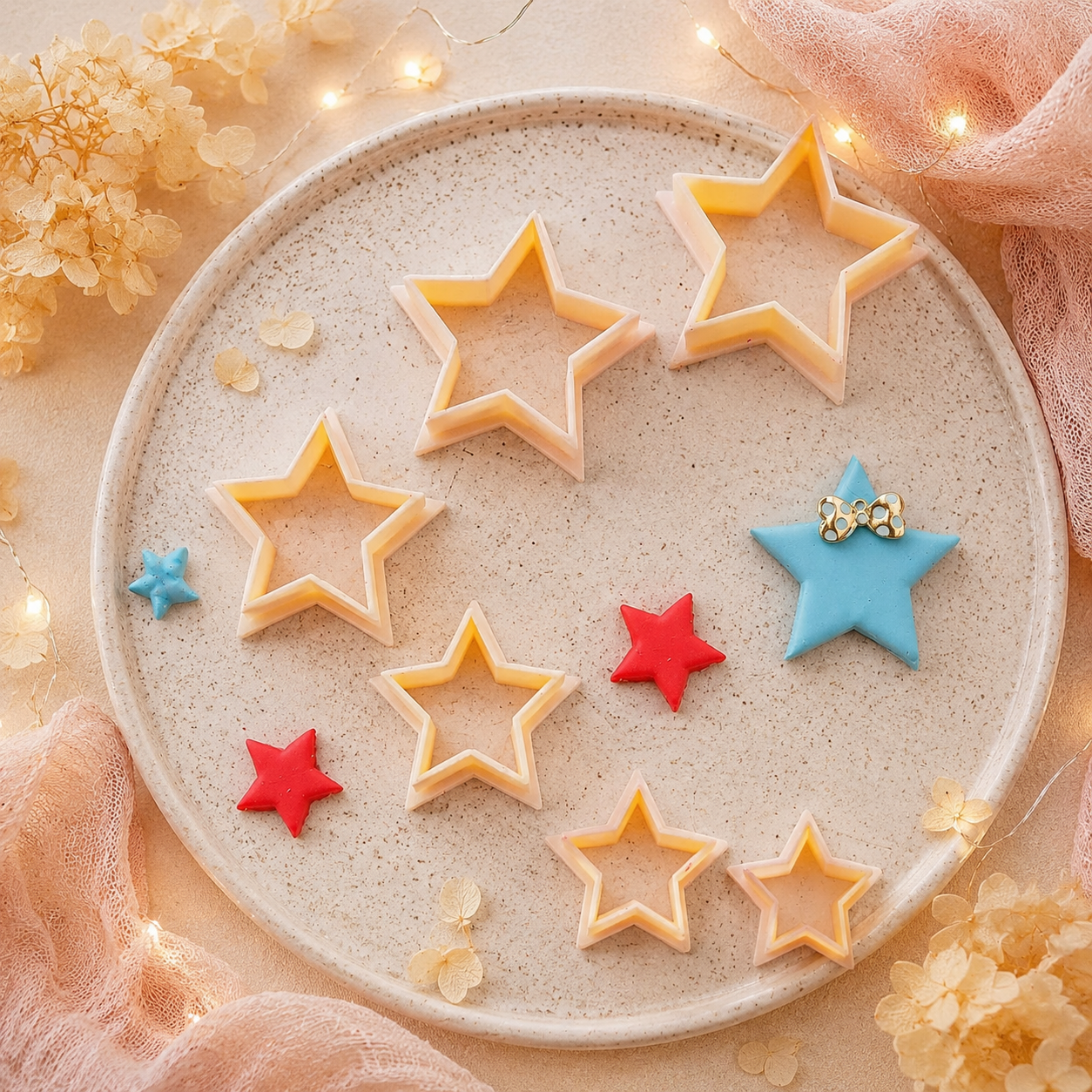 Star Shape Clay Cutters Set of 4 for Jewelry Making By Get Inspired