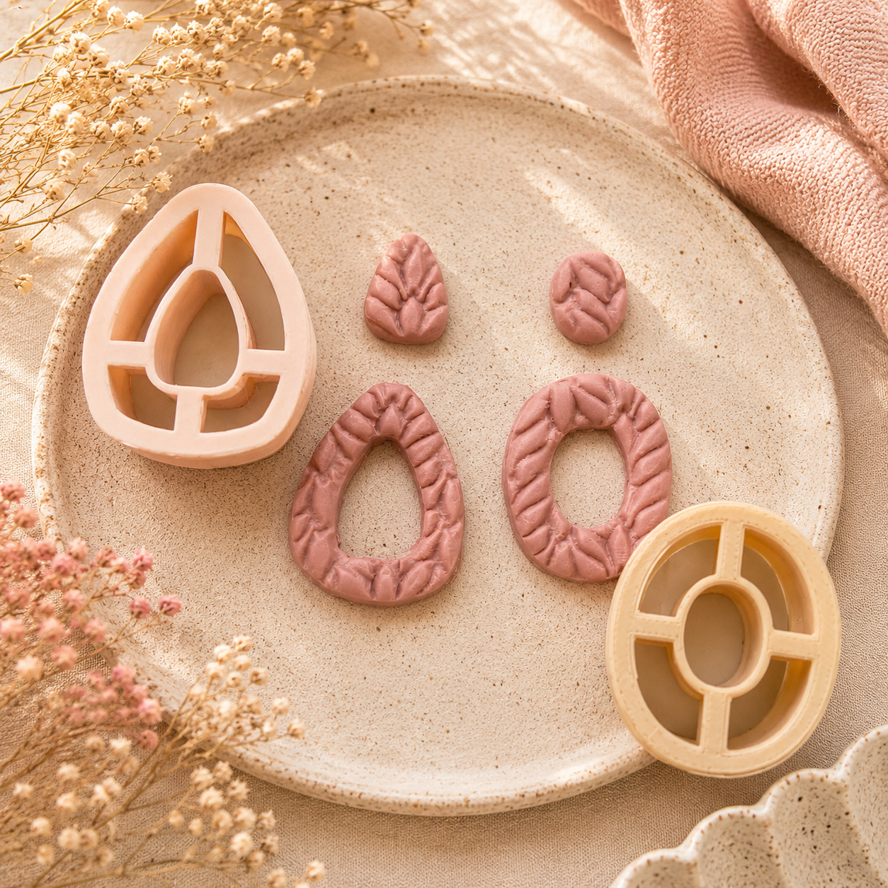 Oval and Triangle Donut Shape Clay Cutters Set of 2 for Jewelry Making by Get Inspired