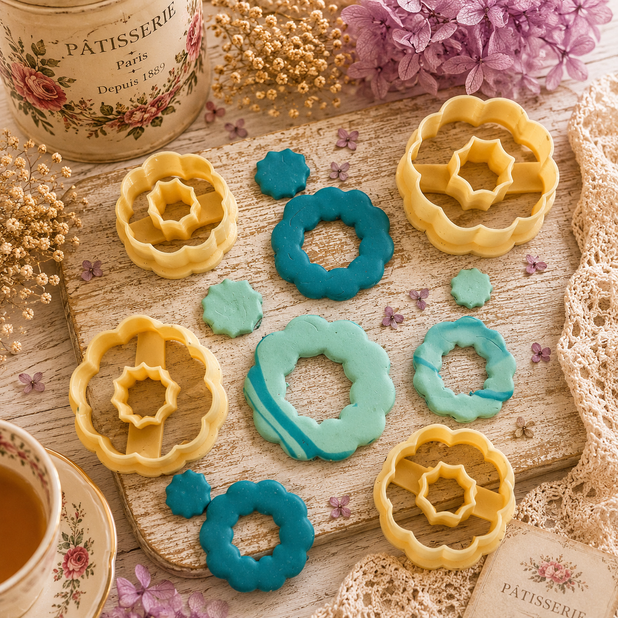 Flower Shape Clay Cutters Set of 4 for Jewelry Making by Get Inspired