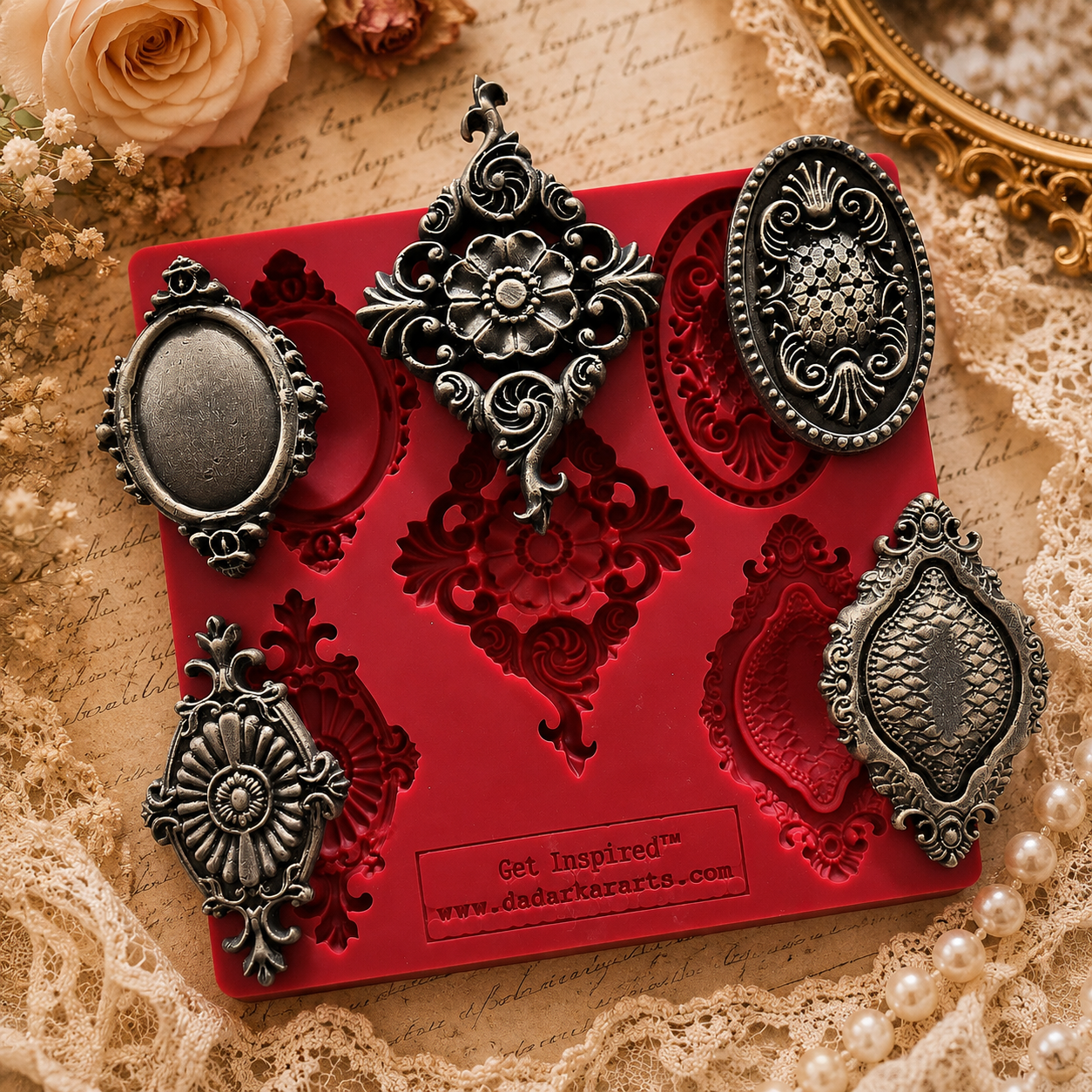 Egyptian Baroques Silicon Mold 7x7inch By Get Inspired