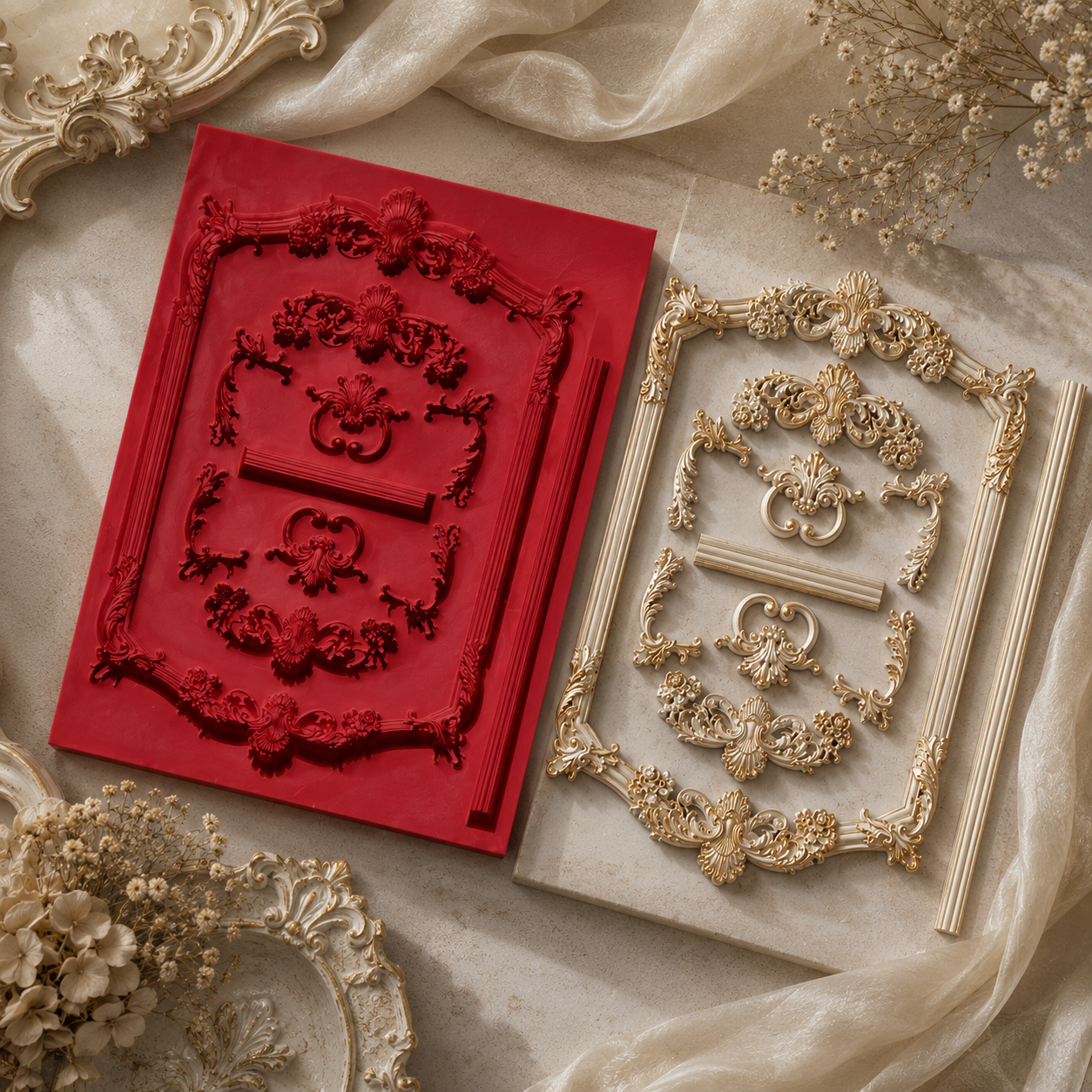 Ornate Frame Silicon Mould 6.25x8.25inch By Get Inspired