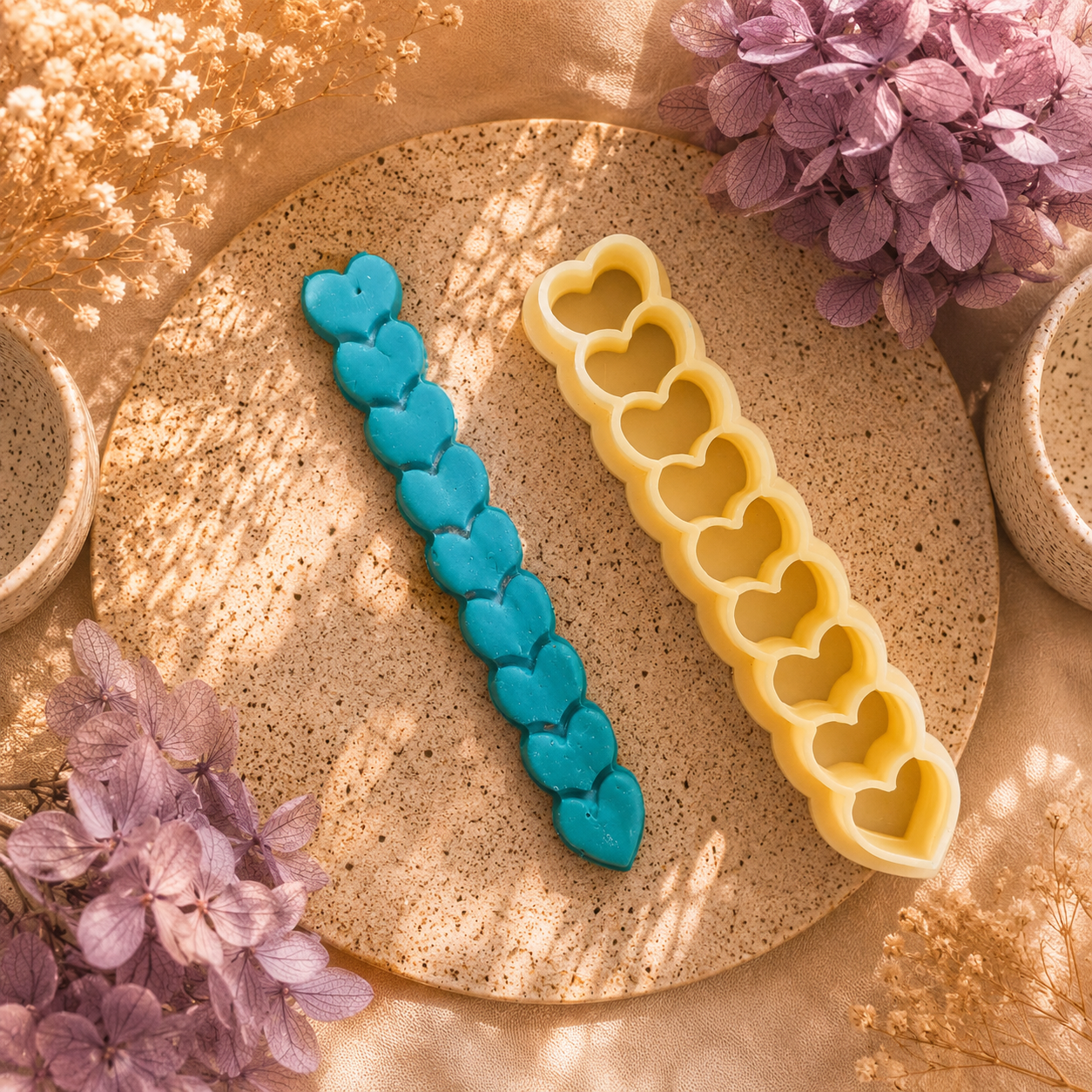 Heart Chain Clay Cutters Set of 4 for Jewelry Making By Get Inspired