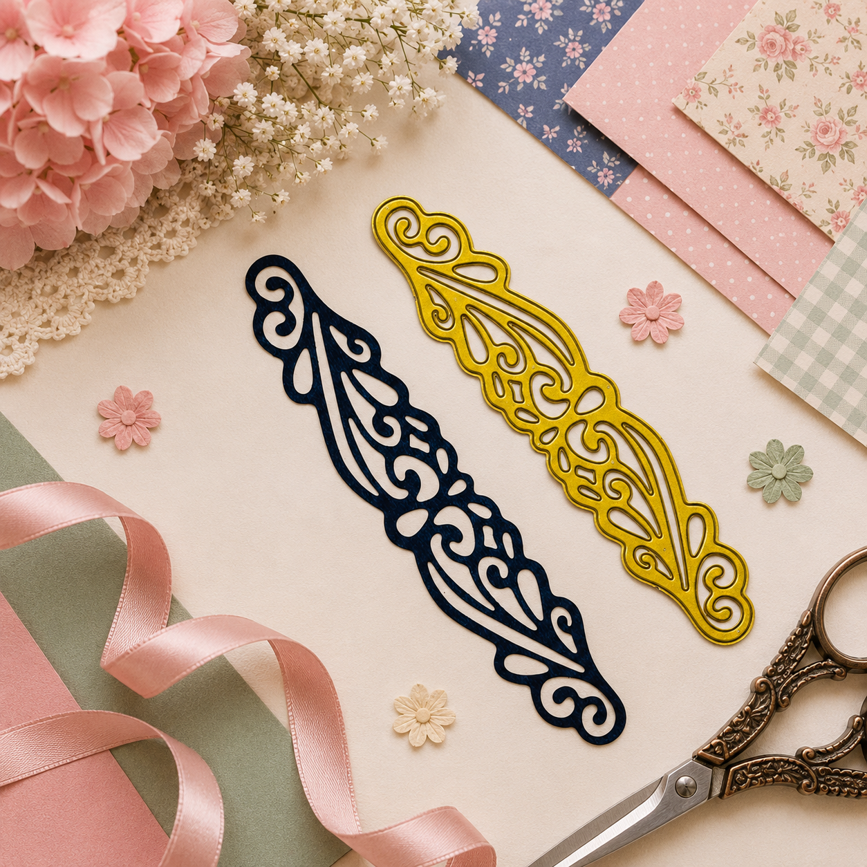 Fancy Flourish for Card Making, Cutting Dies for DIY Scrapbooking Photo Album Embossing Paper Cards Decor Crafts