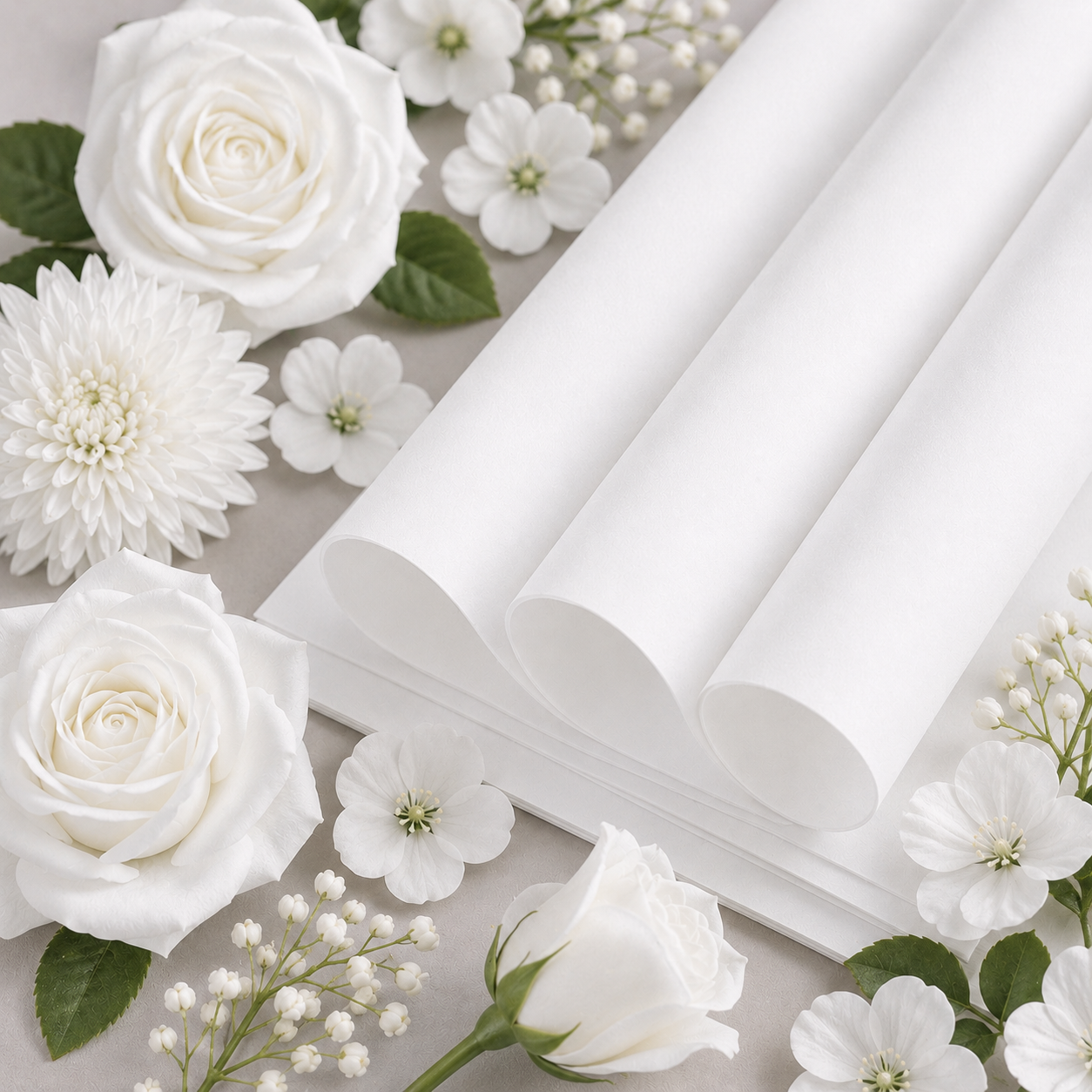 White Flower Making Foam 0.8mm Pack Of 10 - 30cmsx40cms