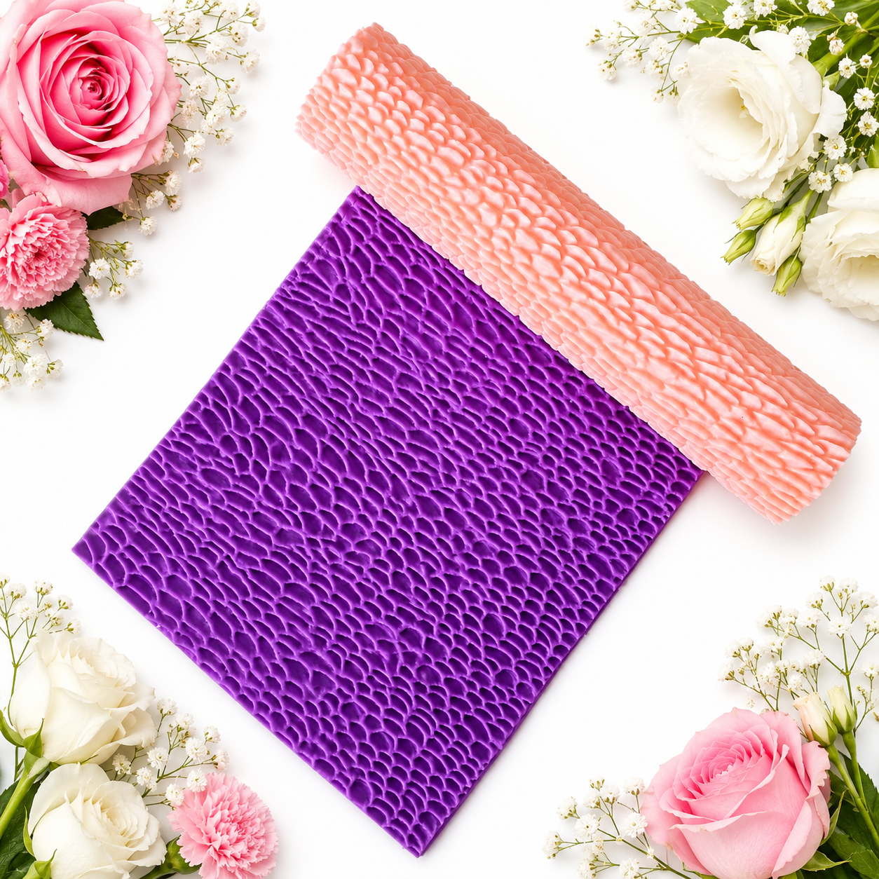 Coral Scale reef Texture Roller pack of 2 set  9inch and 6inch By Get Inspired