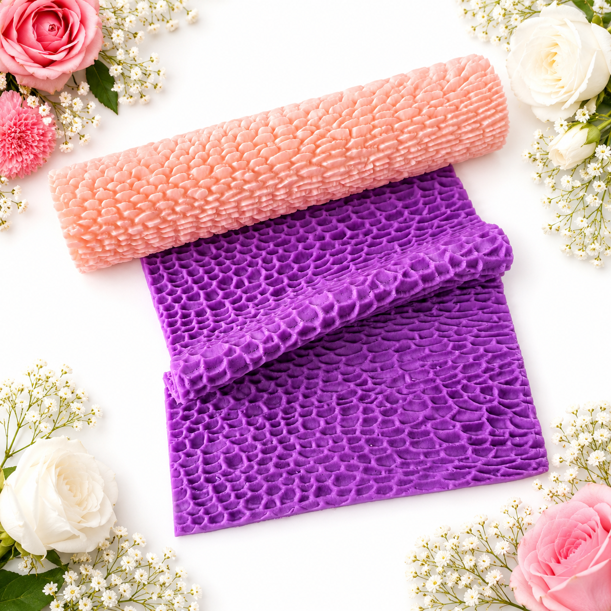 Coral Scale reef Texture Roller 6 inch (SMALL) By Get Inspired