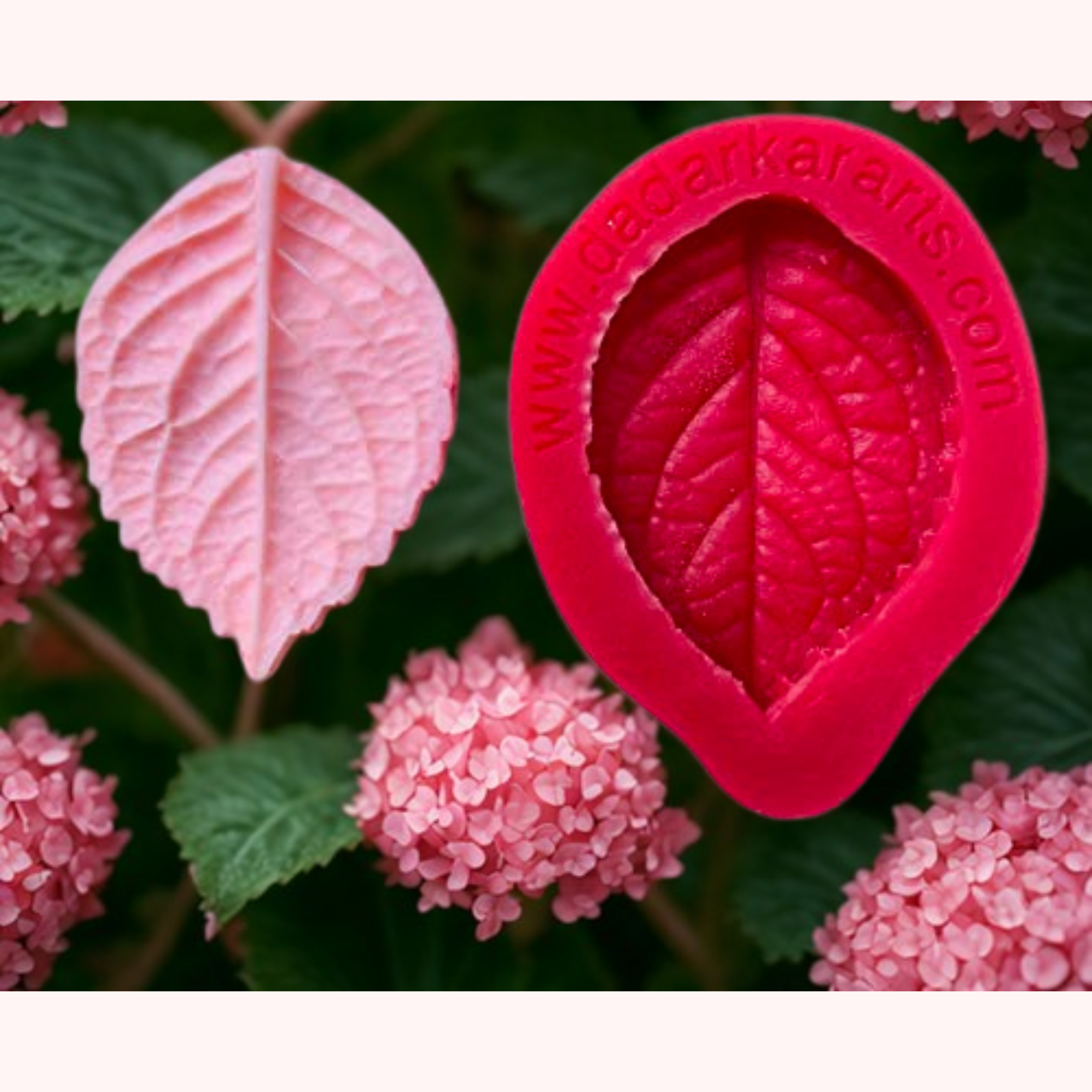 Get Inspired Hydrangea Leaf Polyresin Mold with Silicone Mold Flower Making Mold 5cm.x3.5cm