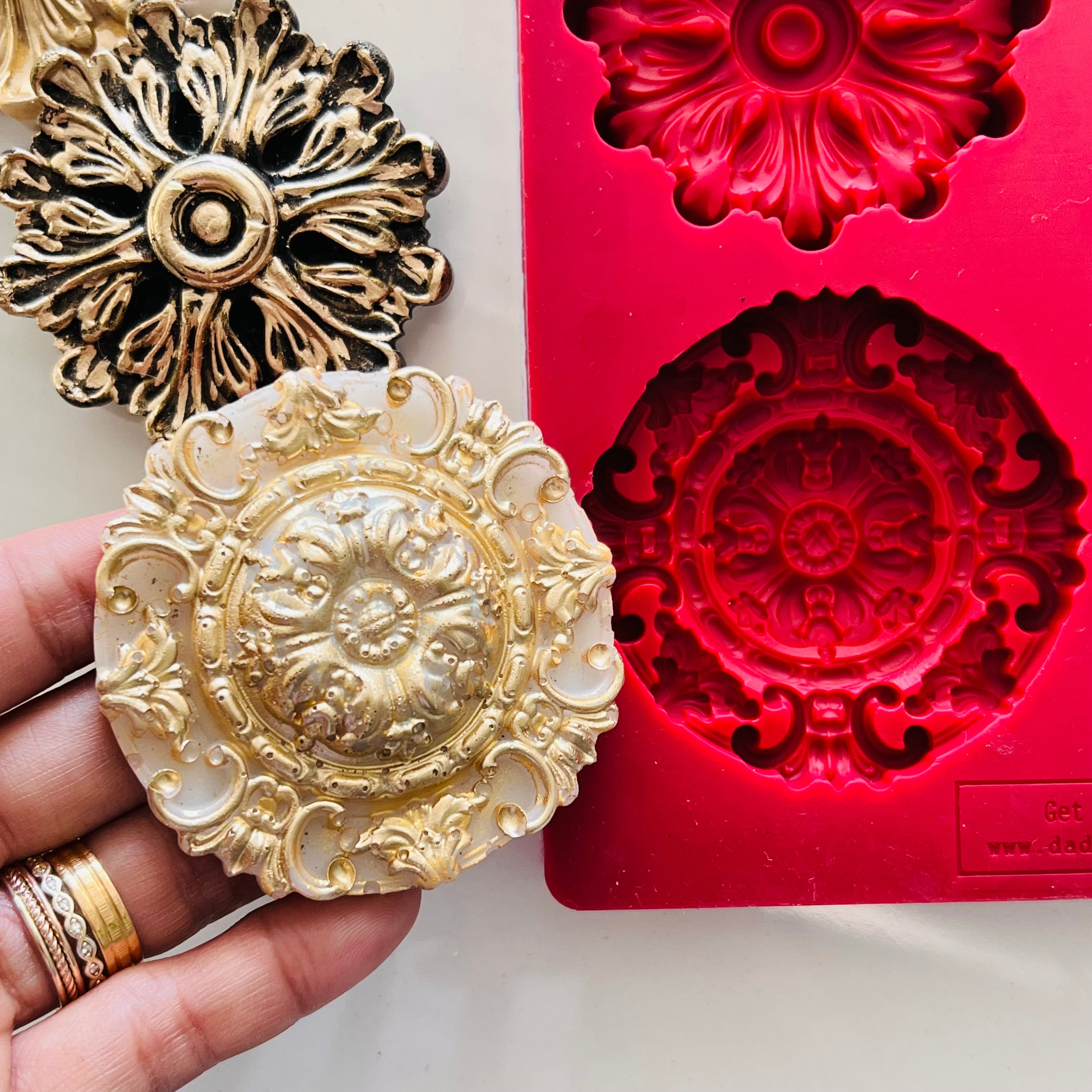 Medallions Eminence 3D Deep Creative Silicon Mold 8.5inchx6inch By Get Inspired