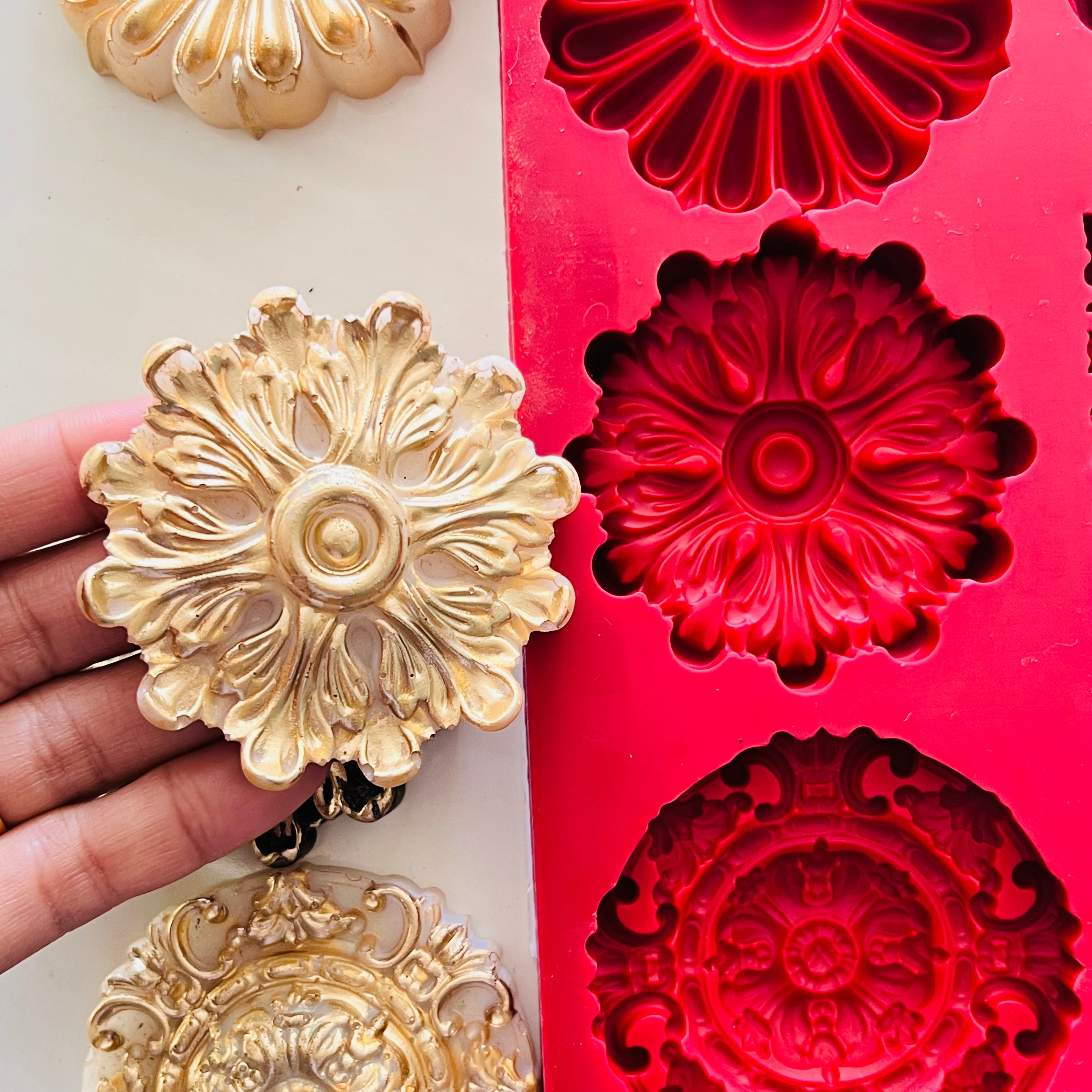 Medallions Eminence 3D Deep Creative Silicon Mold 8.5inchx6inch By Get Inspired