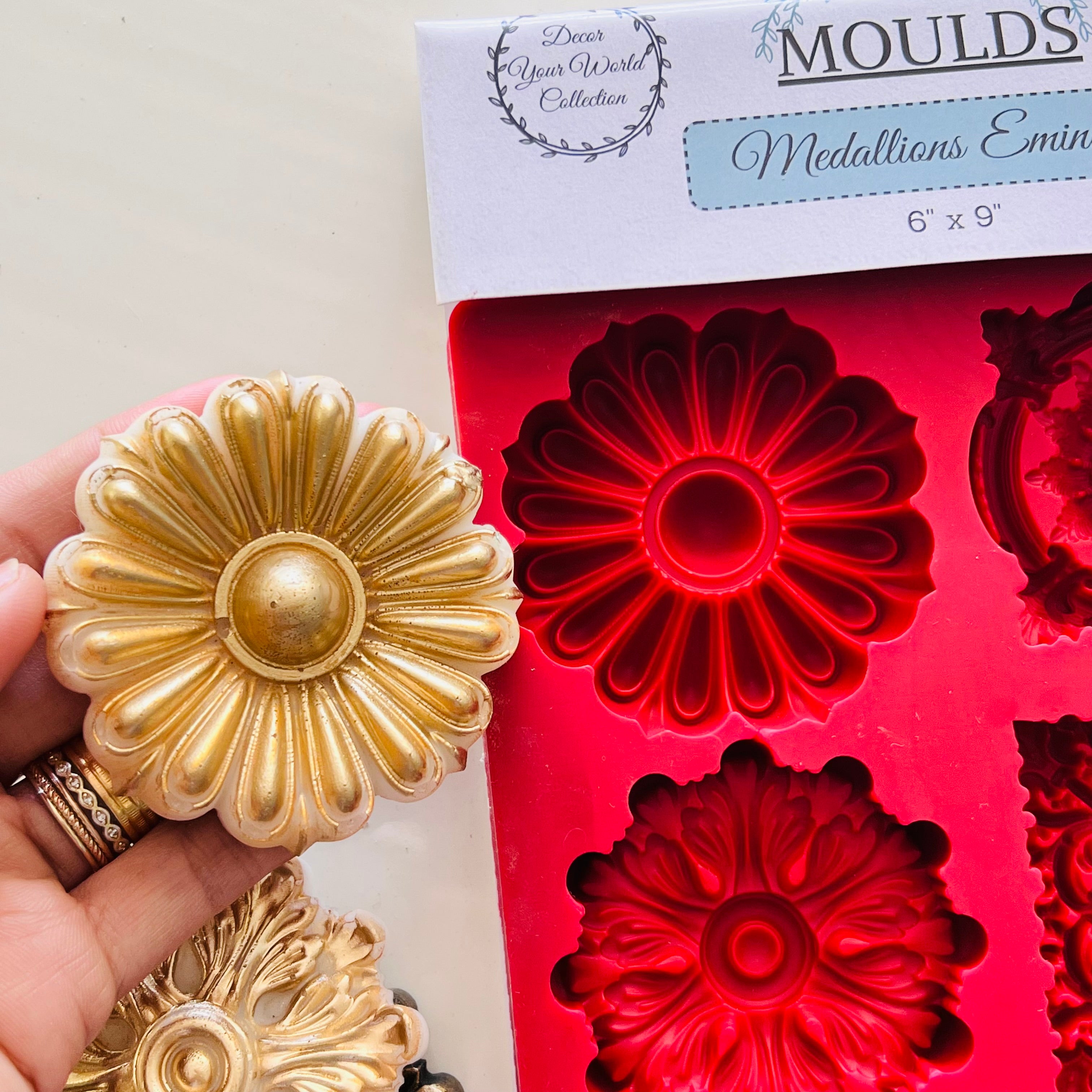 Medallions Eminence 3D Deep Creative Silicon Mold 8.5inchx6inch By Get Inspired