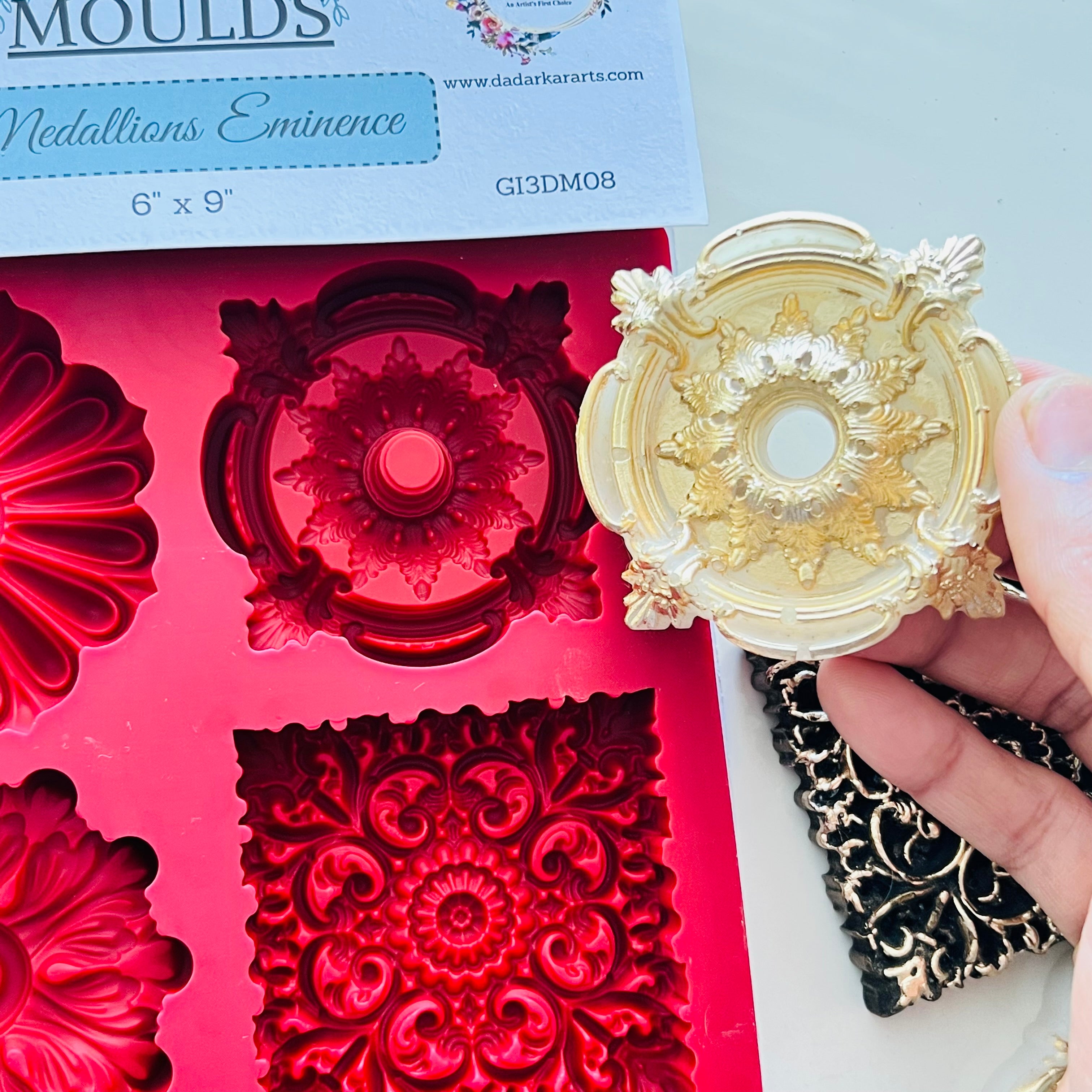 Medallions Eminence 3D Deep Creative Silicon Mold 8.5inchx6inch By Get Inspired