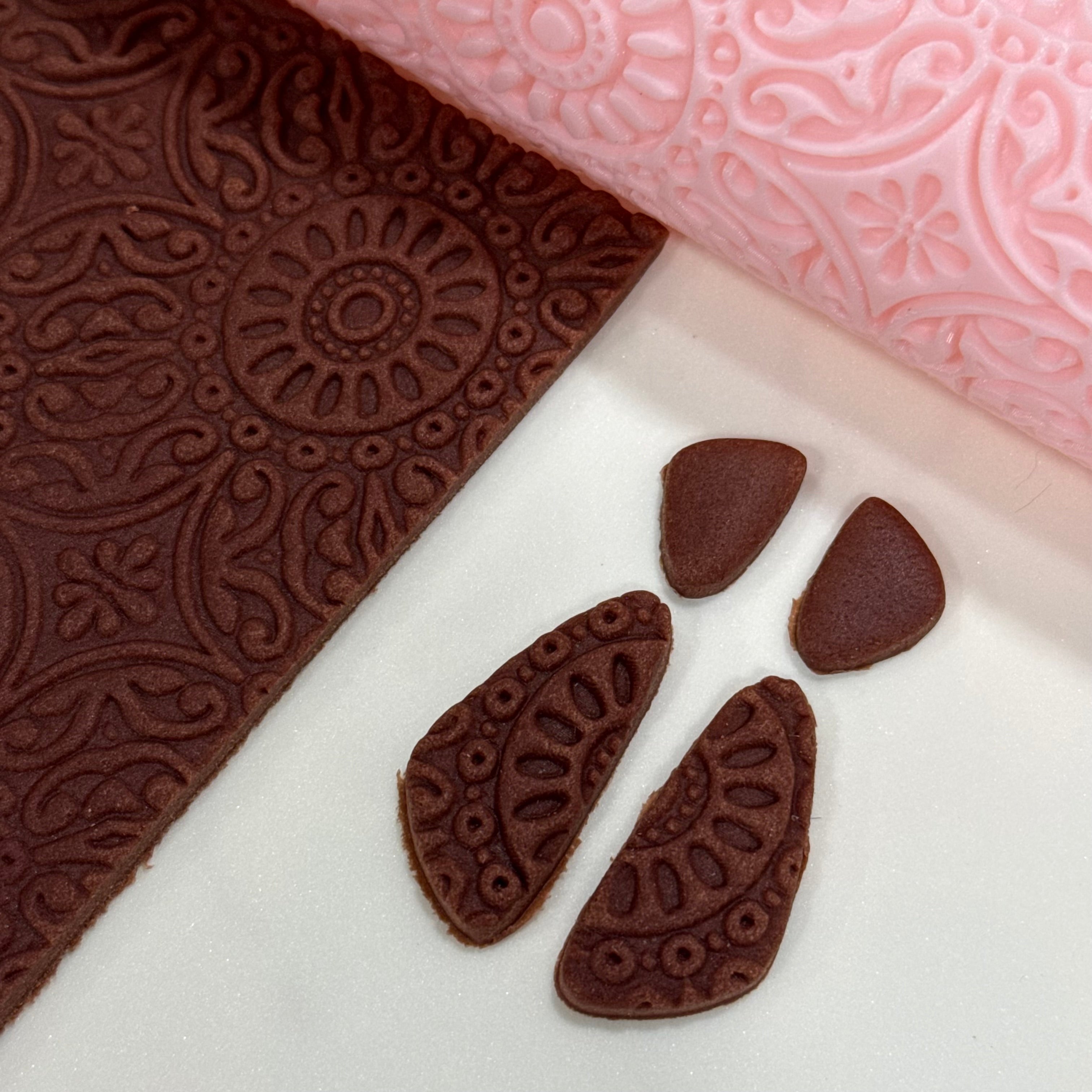Baroque Mandala Pattern Texture Roller 6inch. Approx for Clay Jewelry Making by Get Inspired