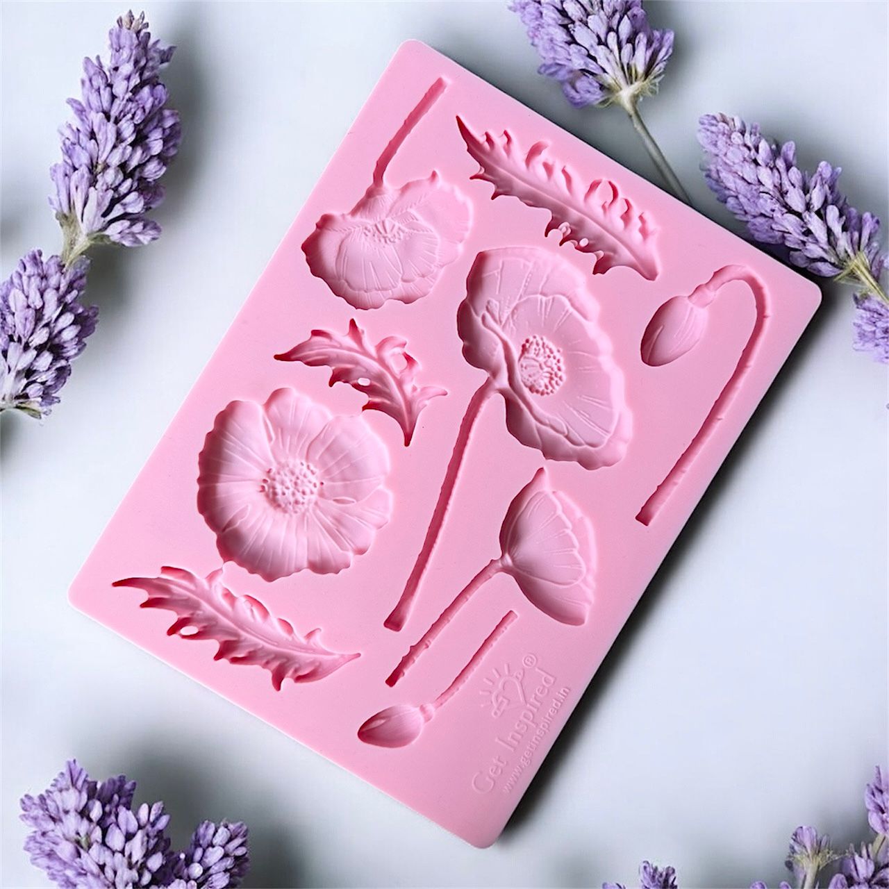Spring is here Silicon Mold 6x8inch GI3DM121By Get Inspired Feb 2021 Launch